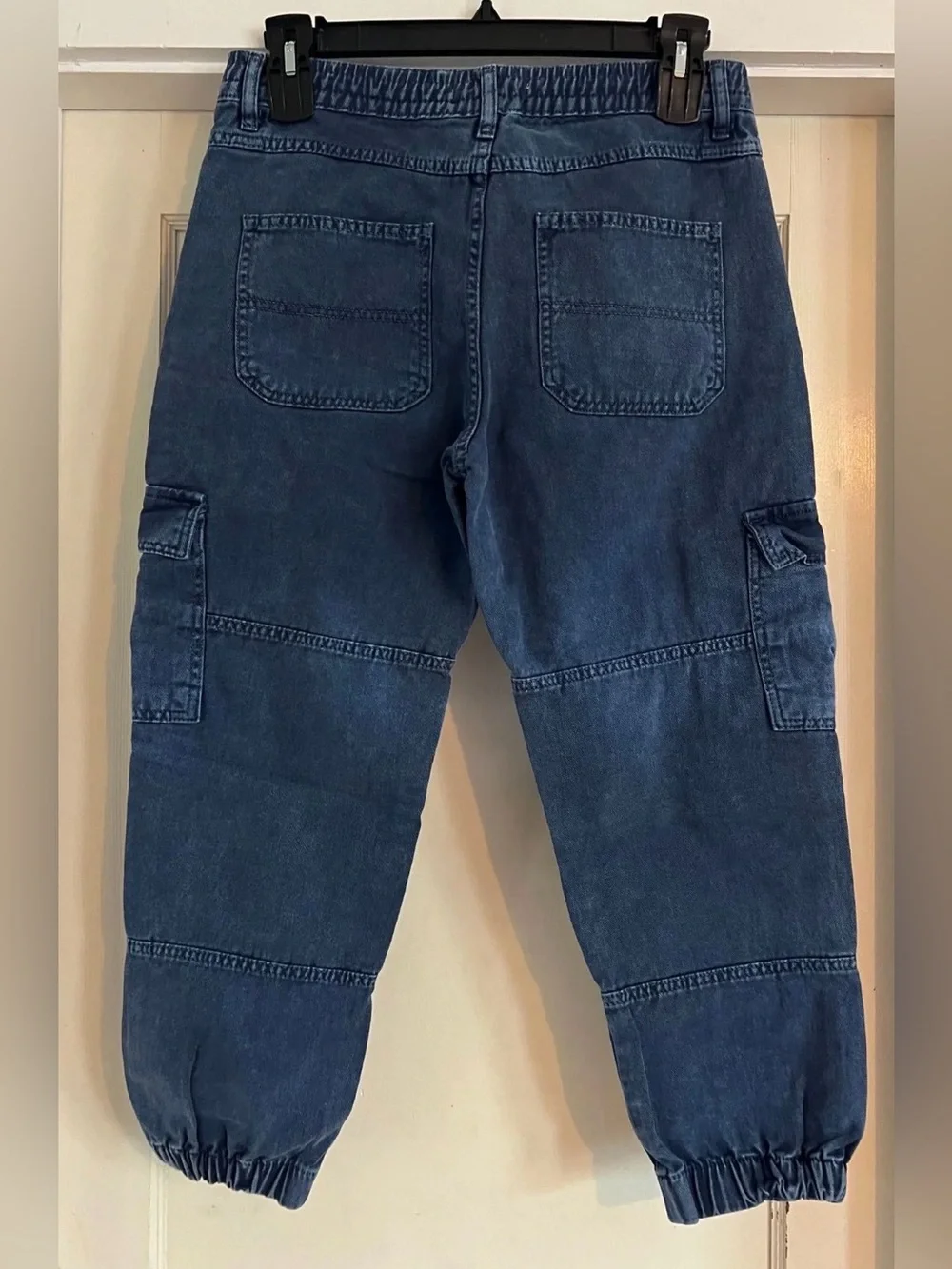 We The Free Free People Platoon Cargo Jogger Pants Denim Blue Size Small